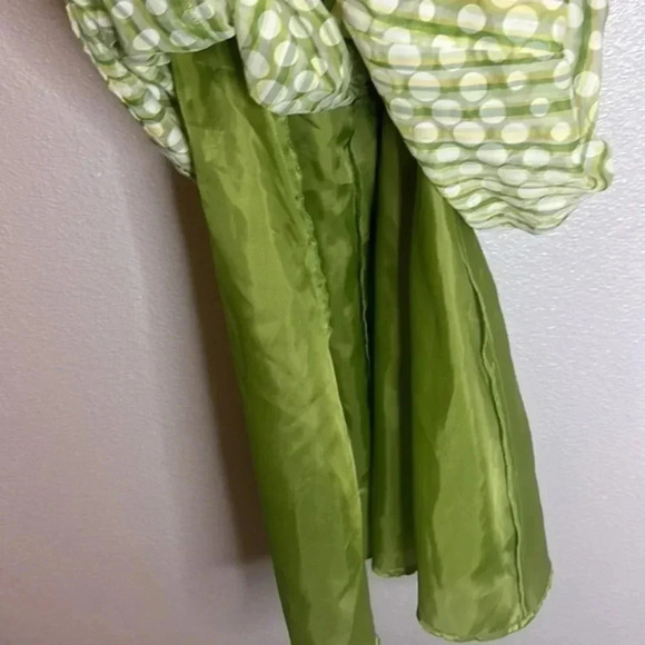 Robbie Bee Dress Green Polka Dot Sleeveless Lined Party Womens 6P - Picture 4 of 4
